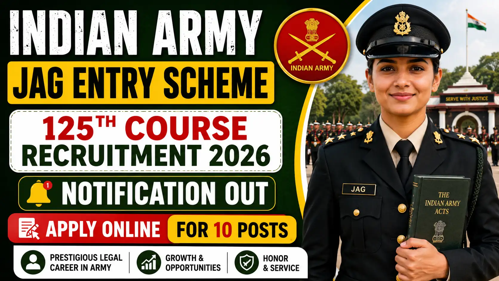 Indian Army JAG Entry Scheme 125th Course 2026