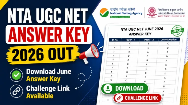 NTA UGC NET Answer Key 2026 Out, Download June Answer Key & Challenge Link