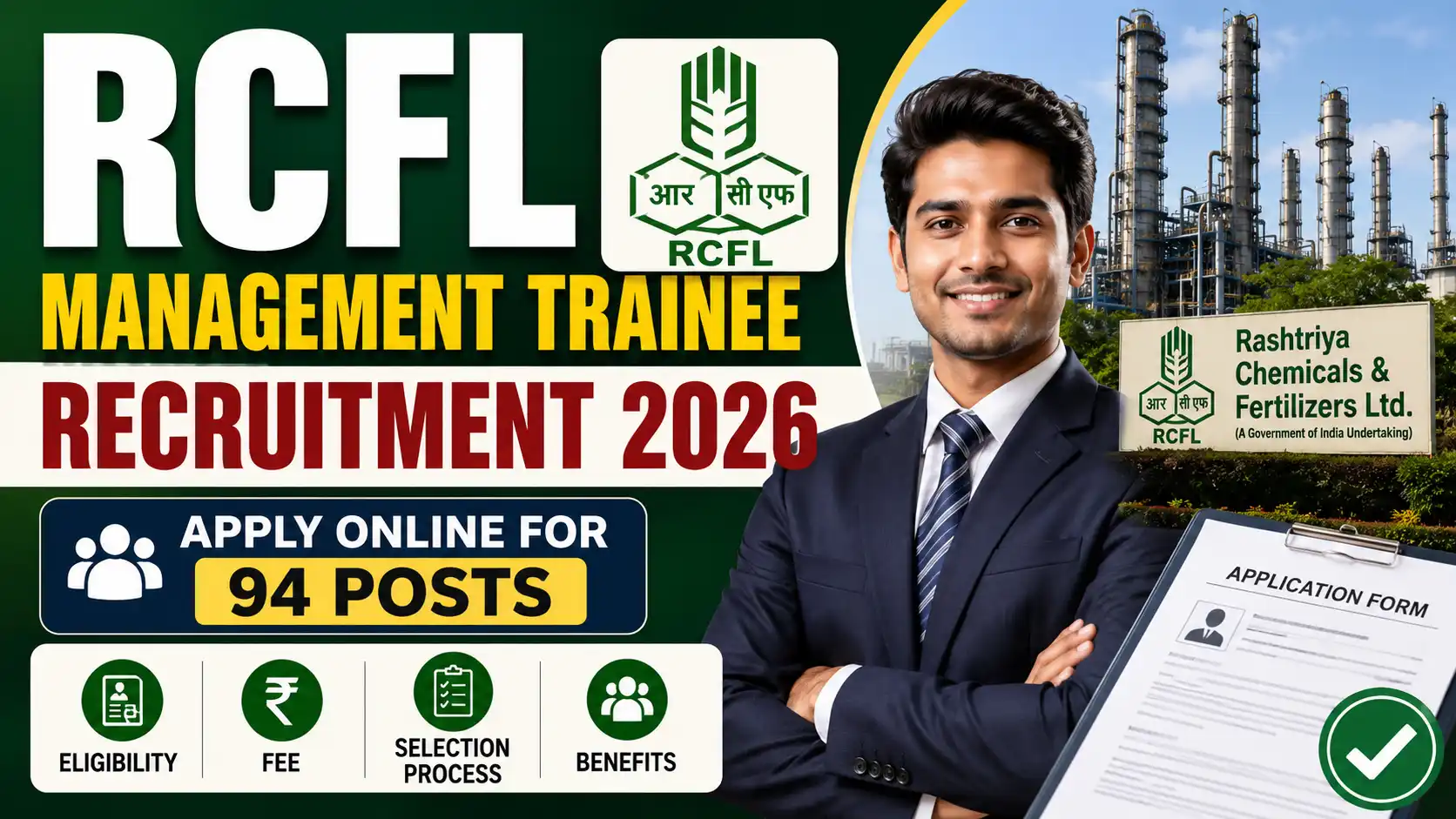 RCFL Management Trainee Recruitment 2026 Apply Online for 94 Posts, Eligibility, Fee and Selection Process