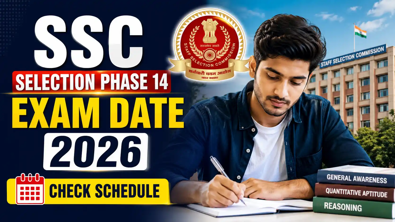 SSC Selection Phase 14 Exam Date 2026 Check Schedule