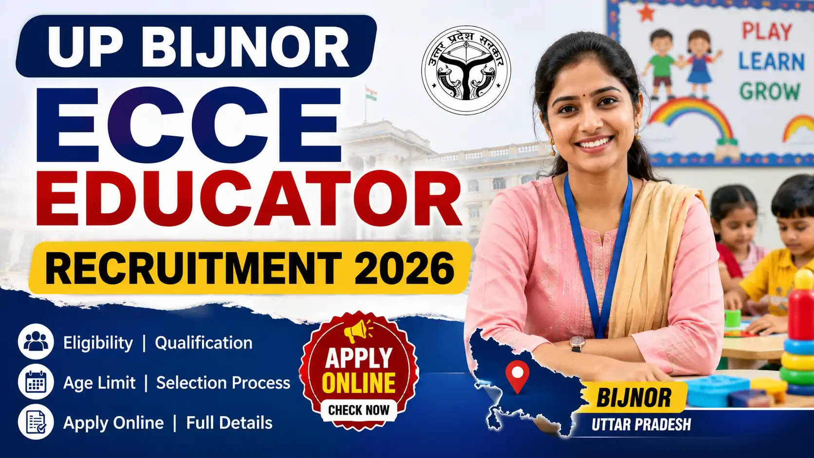 UP Bijnor ECCE Educator Recruitment 2026