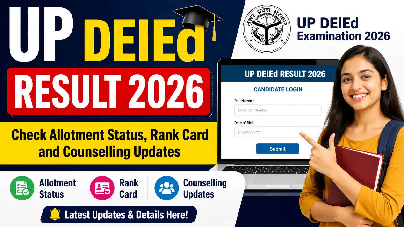 UP DElEd Result 2026 Check Allotment Status, Rank Card and Counselling Updates