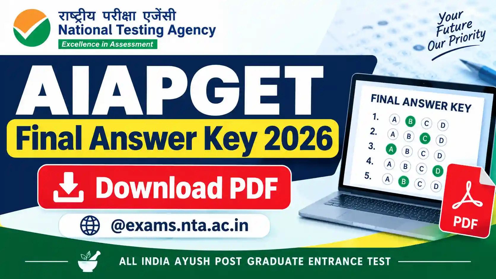 AIAPGET Final Answer Key 2026