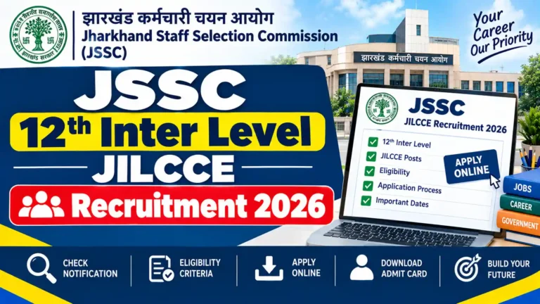 JSSC 12th Inter Level JILCCE Recruitment 2026: Apply Online for 326 Posts @jssc.jharkhand.gov.in