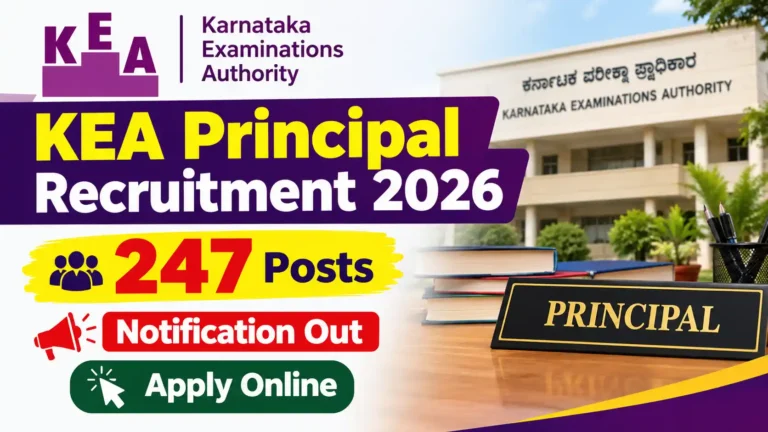 KEA Principal Recruitment 2026: 247 Posts, Notification Out, Apply Online