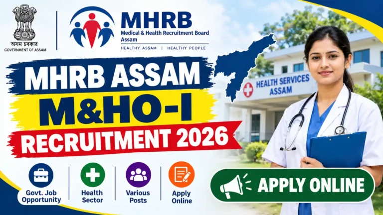 MHRB Assam M&HO-I Recruitment 2026: 560 Posts, Notification Out, Apply Online
