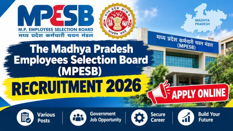 MPESB MPTET Recruitment 2026: Primary & Secondary Teachers, Apply Online