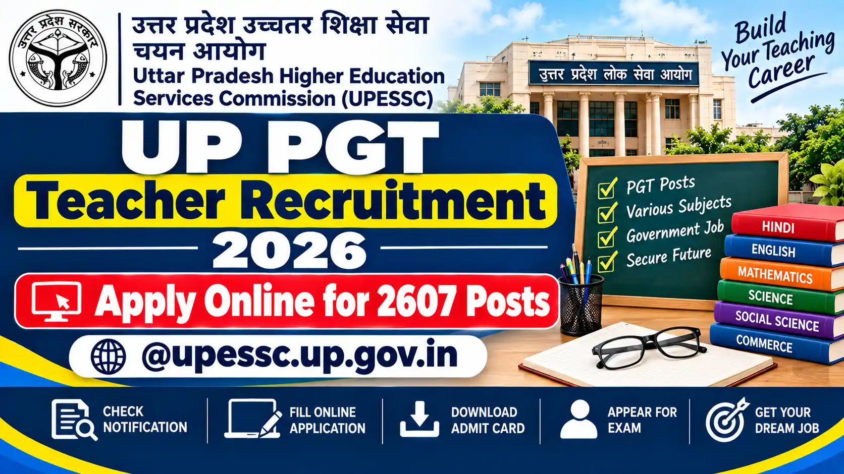 UP PGT Teacher Recruitment 2026